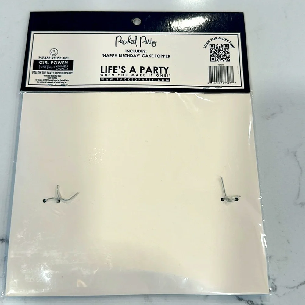 NWT Packed Party Happy Birthday Cake Topper